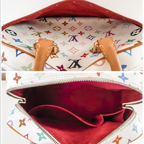 💰SOLD💰 AUTHENTIC Louis Vuitton White Monogram Multicolor Trouville - Picture 7 of 16
